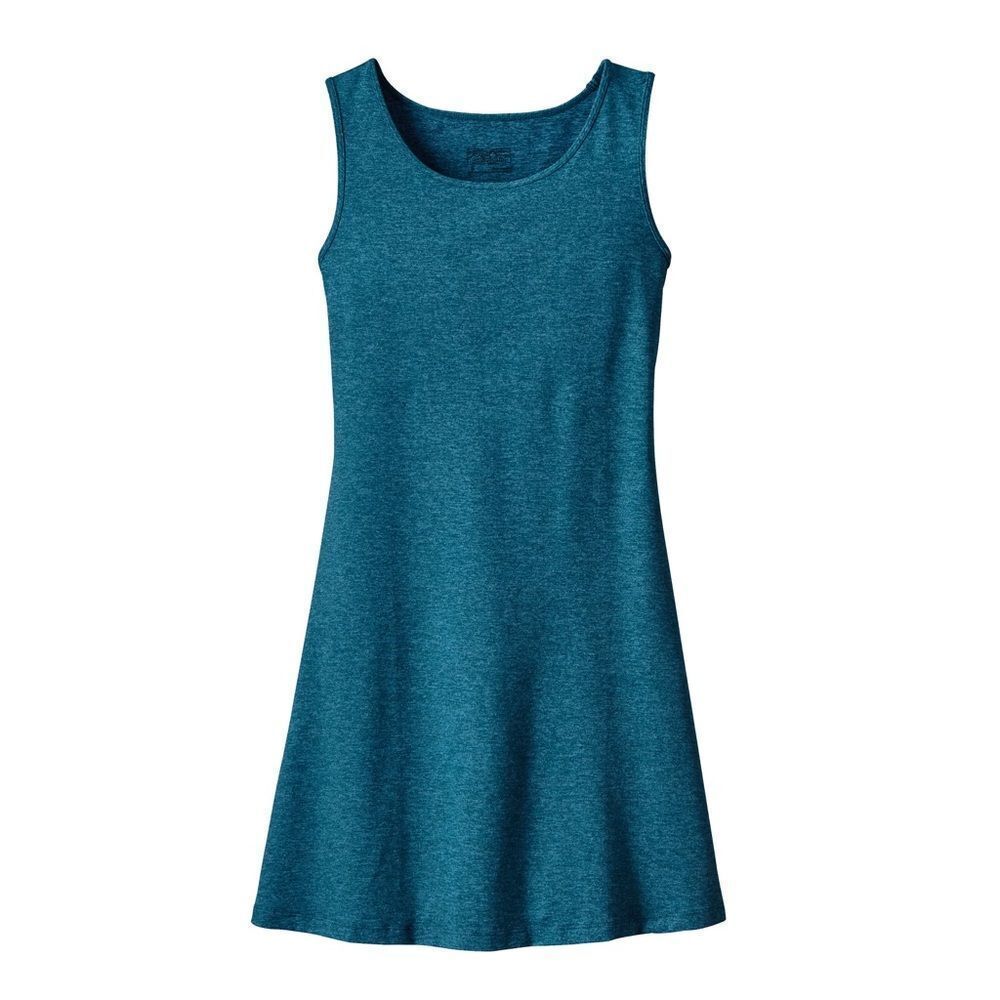 Patagonia Seabrook Sleeveless Dress Heather Teal Blue Active Casual Size Medium